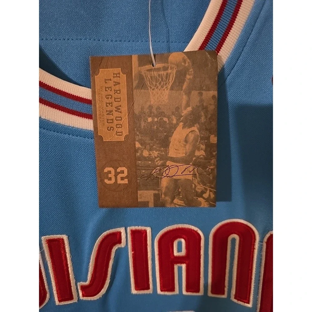 Hardwood Legend Louisiana Tech Bulldogs KARL MALONE 32 Throwback Jersey Mens 4XL - Picture 4 of 6